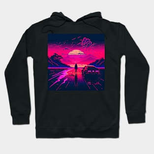 Glow of retro sunset Hoodie